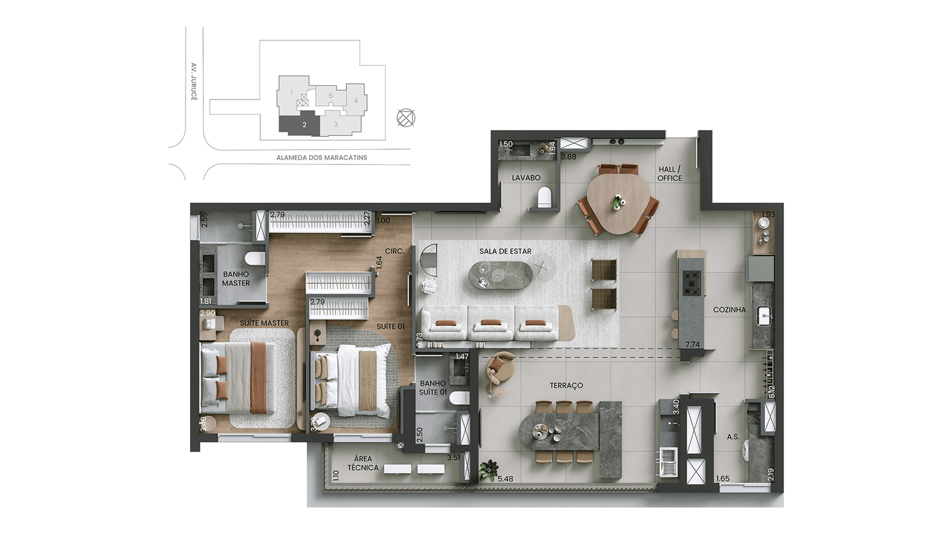 Apto 127m²